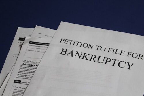 petition to file for bankruptcy papers