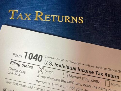 gold text tax returns with 1040